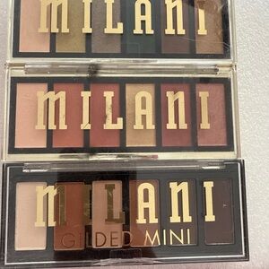 Milani Gilded Mini Eyeshadow Palette Trio - Gold, Pink, Brown